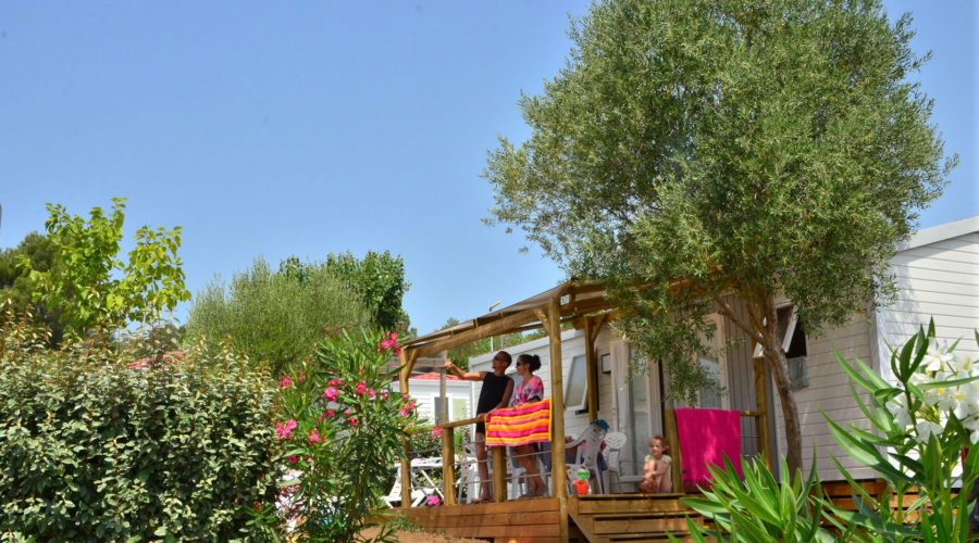 Location mobil home Hérault, modèle 3 chambres au Domaine Sainte Veziane